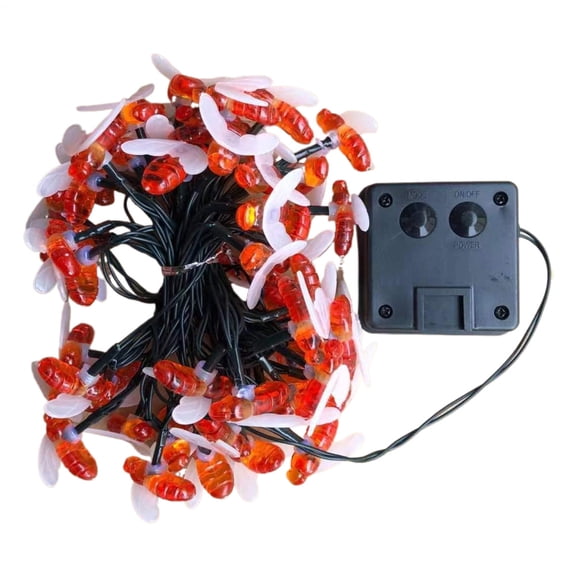 SHZONS Solar Bee Lights Honey Bee LED String Lights Solar 16Ft Warm White Waterproof LEDs Garden Decor Ambient Lighting for Patio Yard Wedding Party Decorations best service