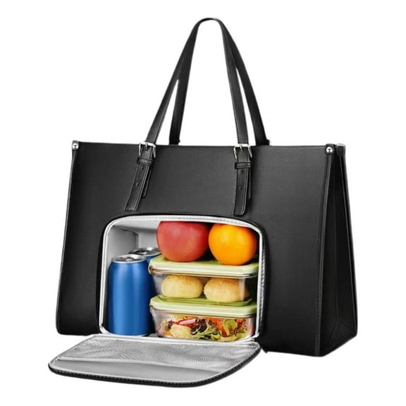 SHZONS Tote Lunch Bag for Women Work Laptop Bag Tote Wwith Lunch Box Compartment Computer Holder Fruits Drinks Snacks Container Modern Fashion for Commuting imaginative