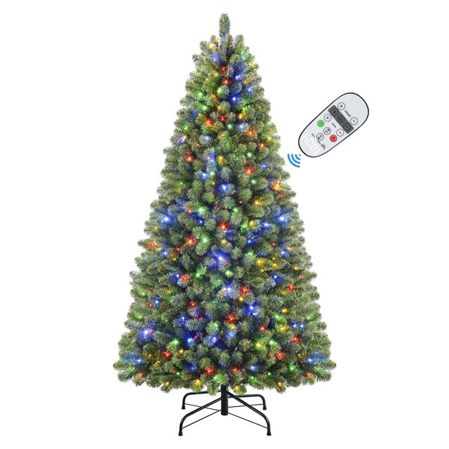 SHareconn 5ft Prelit Premium Artificial Hinged Christmas Tree with