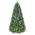 thumbnail image 1 of Alupssuc 9ft Prelit Artificial Hinged Christmas Pine Tree with Remote Control, Upgraded Version with Pre-Lit Warm White & Multi-Color Lights, 1 of 9