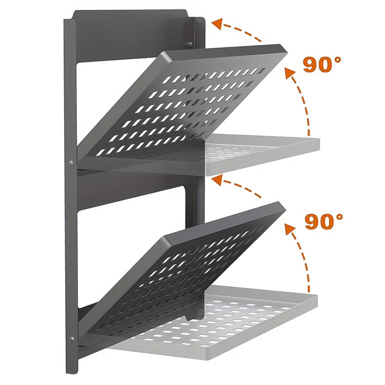 Table Storage Racking SHegdu 2-Tier Table Storage Rack Wall Mounted Storage Shelf Wall Shelve ...