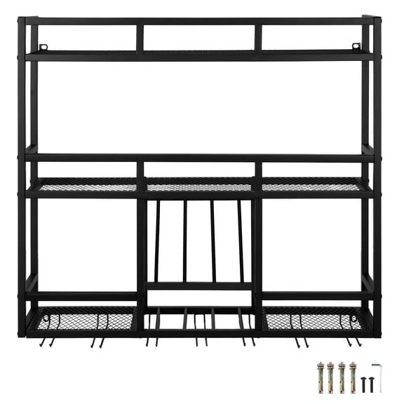 SHegdu 3-Tiers Liquor Bottles Floating Shelves Wall Mounted Wine Rack with Glass Holder Liquor Bottle Display Shelf for Home Bar Dining Room Kitchen Living Room