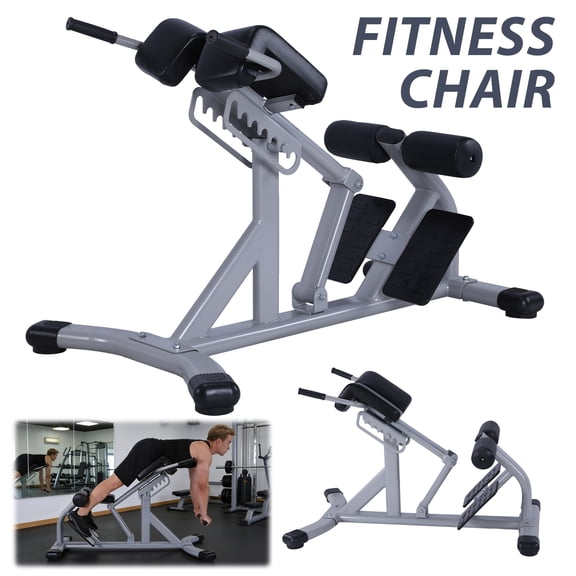 SHegdu Adjustable Roman Chair Strength Hyperextension Bench Gym Hyper-Extension Exercise Machine Core Workouts Fitness Equipment Steel Frame U-Shaped Base Anti-Slip 660 lbs Capacity