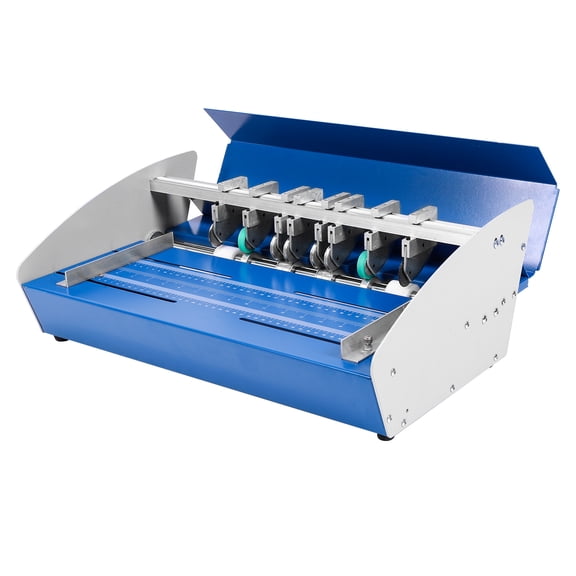 SHegdu Creasing Machine Electric Paper Folding Machine with Scale Ruler 3-in-1 Business Card Cutter 460mm 110V for Cards Invitations Tickets