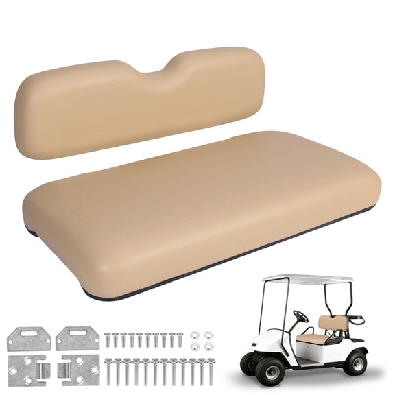 SHegdu Golf Cart Front Seat Cushion Replacement Cushions Assembly Kit Seat Bottom And Back Cushion Set Compatible for Ezgo Txt Medalist 1994-2013 Models (Beige)