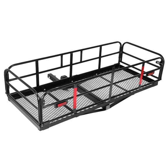 SHegdu Hitch Cargo Carrier 60x24x14in Bike Rack 500 Lbs Capacity Folding Luggage Rack Fits 2inch Receiver with Hitch Stabilizer Cargo Carrier Mount for Car Suv Camping Traveling