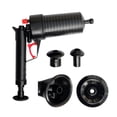 thumbnail image 1 of SHegdu Pneumatic Pipe Plungers High Manual Sink Plunger for Bathroom (Black), 1 of 9
