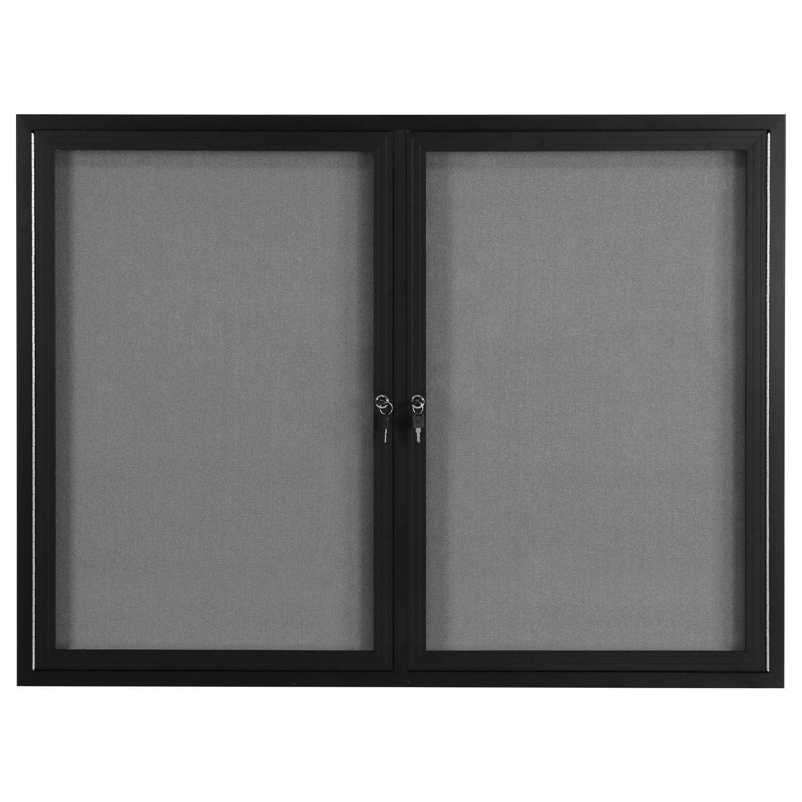 SHegdu Weatherproof Enclosed Bulletin Board Aluminum Frame Weather Resistant Wall Mounted Notice Case with Glass Locking Door for School Office Commercial Hospital Etc