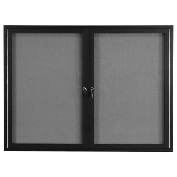 SHegdu Weatherproof Enclosed Bulletin Board Aluminum Frame Weather Resistant Wall Mounted Notice Case with Glass Locking Door for School Office Commercial Hospital Etc