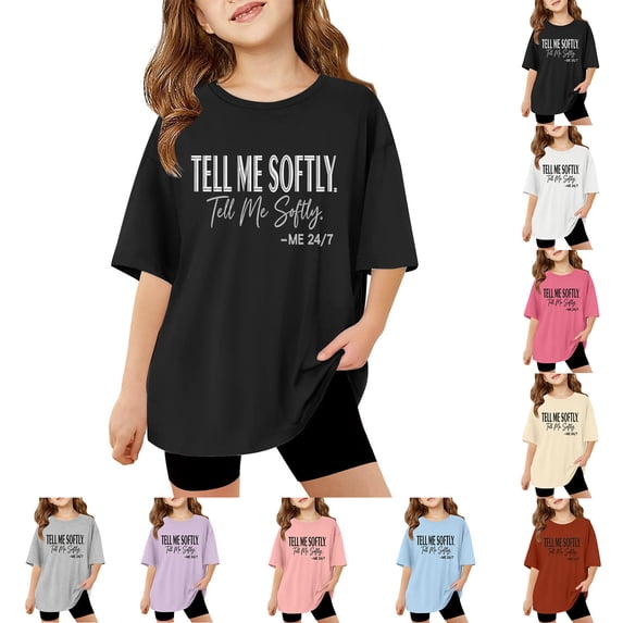 SHenli 3t Shirts Girls Floral Pattern Crewneck Shirt Short Sleeve T Shirt Fashion Casual Pullover Tops Toddler Clothes for Girls