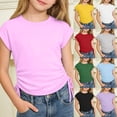 thumbnail image 1 of SHenli Baby Girls' Blouses Graphic T-Shirts Cowl Neck Shirt Short Sleeve Tee for Toddler Comfortable Preppy T-Shirt Boys & Girls Shirts, 1 of 5
