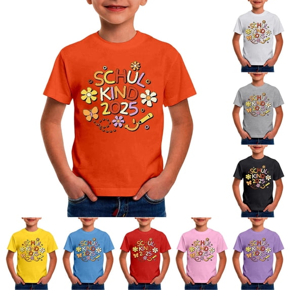 SHenli Birthday Boy Shirt 5 Crew Neck Short Sleeve T-Shirts Soft Funny Tees Toddler Boy Clothes