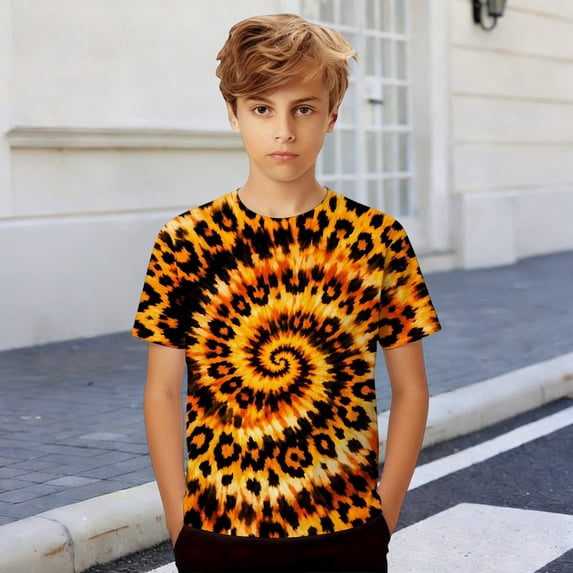 SHenli Birthday Boy Shirt Round Neck Short-Sleeve T-Shirt Casual Funny Tees Toddler Clothes for Boys Orange 12-13 Years
