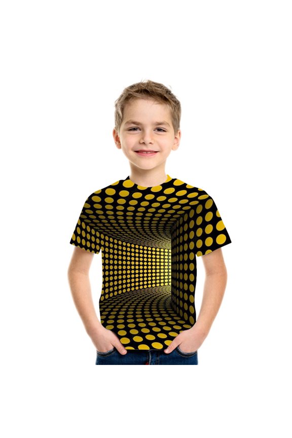 Boy Tops 5t Round Neck Short Sleeve T-Shirts Trendy Preppy Clothes Little Boys Clothes