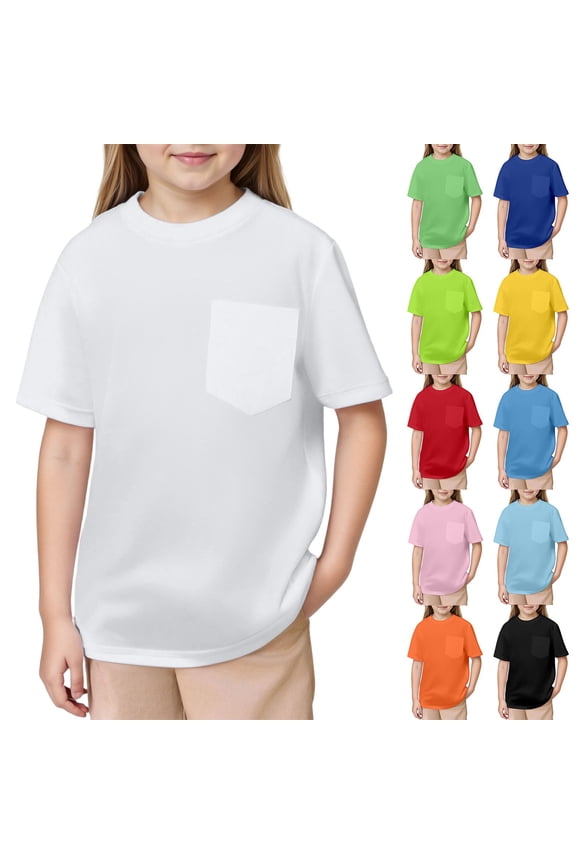 Boys Shirts 4t Round Neck Short Sleeve T-Shirts Comfy Preppy Shirt Little Boys Clothes