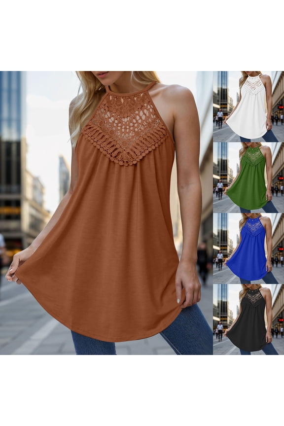 Built In Bra Tank Tops for Women Beaded Spaghetti Strap Flower Flowy Summer Shirts Gingham Plaid Striped Basic Tight Workout Tees