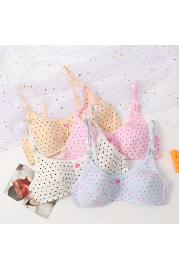Cotton Girls Training Bra - Crop Cami Training Bras for Girls with Adjustable Straps. Cotton Bra Pack.