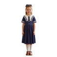 thumbnail image 1 of SHenli Girl's Uniform Jumper Dress Size 7-8 Years School Pleated Knee Length Uniform Dress for Teen Girls (Navy), 1 of 4