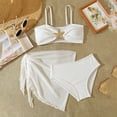 thumbnail image 1 of SHenli Girls Swimsuit Cute Ruffle Bikini Sets for Girls Tie-Straps Tankini Set 3 Piece Ruffle Bathing Suit Contrast Trim Swimwear with Cover Up Beach Skirt, 1 of 7