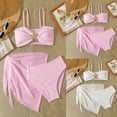 thumbnail image 1 of SHenli Girls Tankini Swimsuits 7-8 Ribbed Bikini Sets Drawstring Bottoms Girls Swimwear Tankini 3 Pieces Cute Ruffle Bathing Suits for Girls, 1 of 6