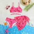 thumbnail image 1 of SHenli Girls Tankini Swimsuits 8-10 Ribbed Bikini Set Drawstring Tankini with Shorts 3pcs Cut Out Girls Bathing Suit&nbsp;size 12, 1 of 5