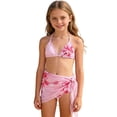thumbnail image 1 of SHenli Girls Tankini Swimsuits Size 14-16 Rash Guard Bikini Sets for Girls 12-14 Drawstring Girls Tankini Swimsuit 3 Piece Ruffle Bathing Suit Cute Pattern Print Swimwear Shorts and Skirt, 1 of 8