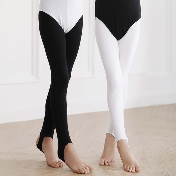 SHenli Girls Tights Dance Ballet Footed Leggings Ultra Soft Stockings for Kids Age 4-16 White 10-11T