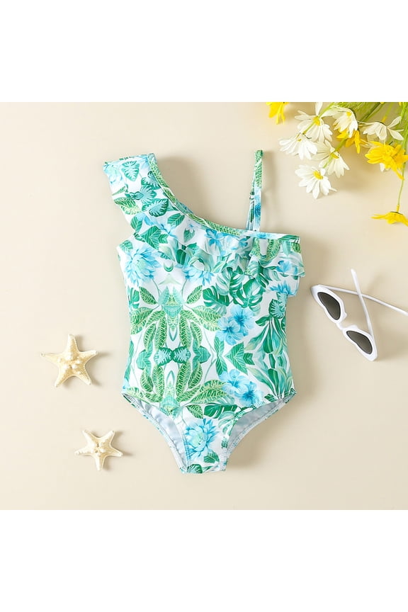 One Piece Swimsuit for Girls 6 Front Criss Cross Girls Tankini Swimsuit Quick Drying Cute Printed Bathing Suit Modest Swimwear with Cover Up Tween Adjustable Straps Padded