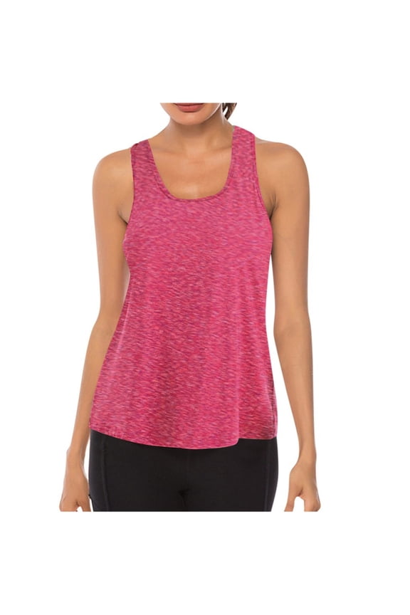 Running Tops for Women Sleeveless Summer Athletic Tank Tops Open Back Basic Undershirt Running Yoga Active Shirts Loose Fit Gym Clothes