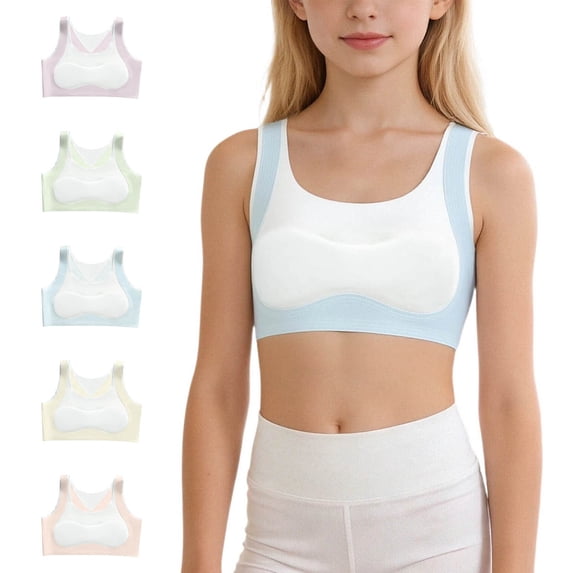 SHenli Seamless Training Bra for Girls - Ultra Comfort, No-Show Design with Removable Padding, Bras for Everyday Wear