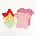 thumbnail image 1 of SHenli Shirts for Girls Floral Graphic Boat Neck Shirt Short Sleeve T Shirt Comfortable Holiday Shirts T-Shirts Infant To Big Kid, 1 of 8