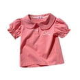 thumbnail image 1 of SHenli Toddler Girl Shirts 2t Letter Graphic Printed O Neck Shirt Short Sleeve T Shirt Relaxed Fit Tee Tops School Clothes for Girls, 1 of 5