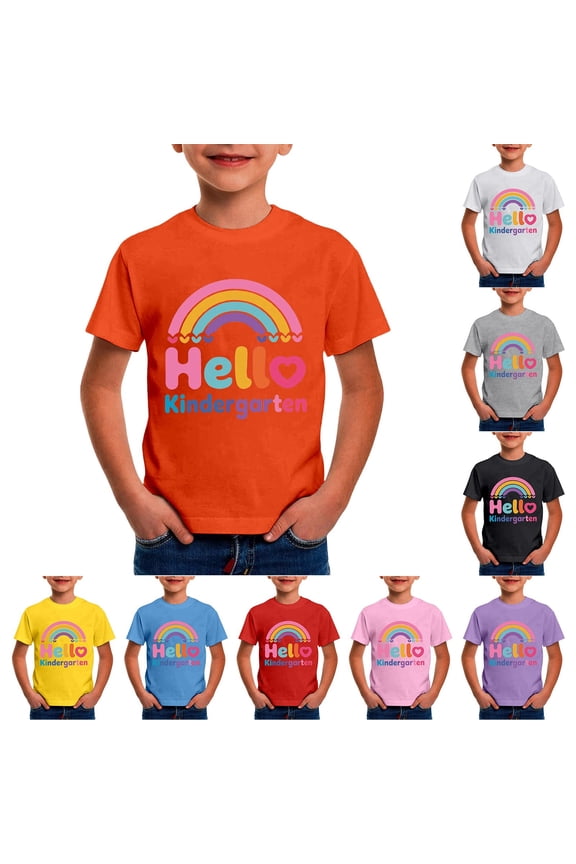 Toddler Shirts Boys 5t Crew Neck Short Sleeve Soft Preppy Shirt Toddler Boy Clothes