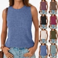 thumbnail image 1 of SHenli Trendy Tank Tops for Womens 3/4 Sleeve Knit Sweater Shirts Slim Fitted Going Out Basic Tees, 1 of 5