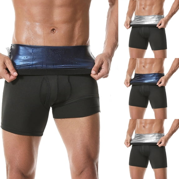 SHenli Waist Trainer for Men, Sauna Sweat Waist Trimmer for Men, Workout Sauna Belt Exercise Gym Gear Silver XL