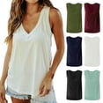 thumbnail image 1 of SHenli Women's Camisole Tank Tops 3/4 Sleeve Business Casual Work Shirts Tunic Button Casual Tees, 1 of 4