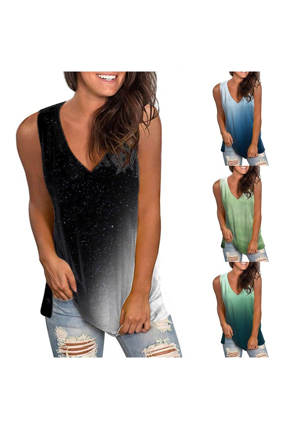 Womens Cap Sleeve Tops 3/4 Length Sleeve Flower Flowy Summer Shirts Gingham Plaid Striped Drop Shoulder Boxy Tees