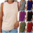 thumbnail image 1 of SHenli Womens Short Sleeve Summer Tops Crewneck Ruffle Short Sleeve Shirts Striped Plaid Ruffle Going Out Y2k Tees, 1 of 3