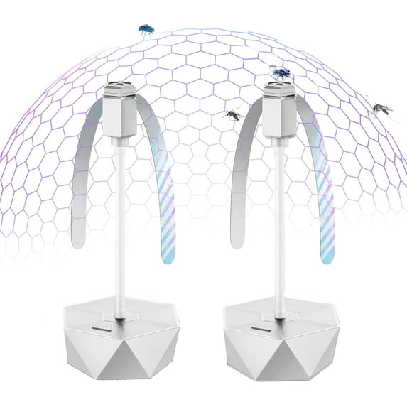 SHub Fly Bug Fans for Food Tables, Fly Control Spinner Table Top Keep Flies Away from Patio Picnic Party Restaurant Kitchen Camping and BBQ