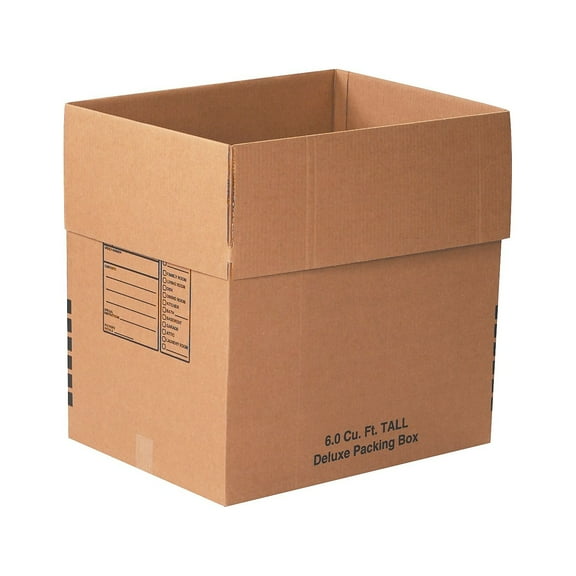 SI Products 24" x 18" x 24" Deluxe Moving Boxes 32 ECT Brown 10/Bundle (241824DPB)