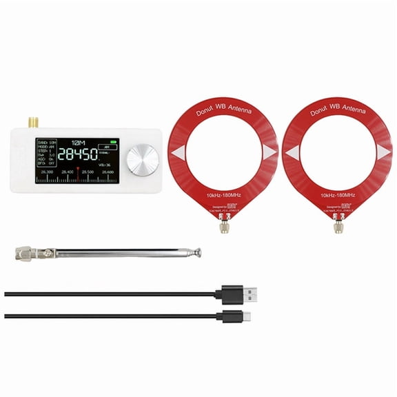 SI4732 Portable Radio Receiver 10Khz-180Mhz AM FM Radio HF SW MW VHF Mini Pocket Radio with 3 PCS Antenna