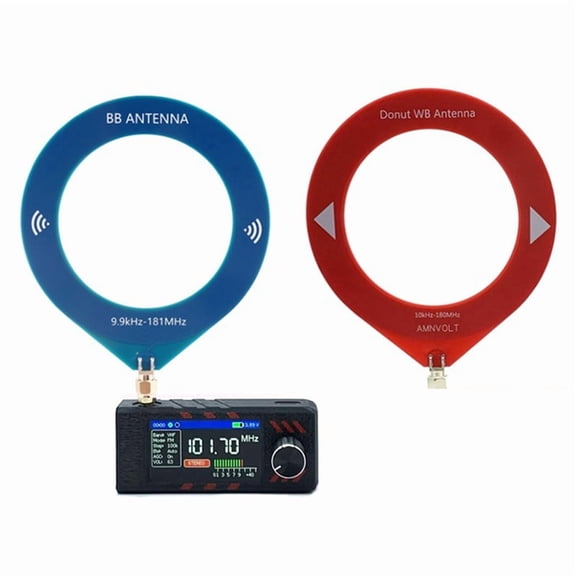 SI4732 Portable Radio Receiver 10Khz-180Mhz LSB USB AM FM All Band Mini Pocket Radio with Antenna HF SW MW VHF Radio,1 x MINI SI4732 radio 2 x Loop Antenna