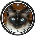 thumbnail image 1 of SIAMESE CAT Wall Clock cats kitten owner breeder gift, 1 of 1