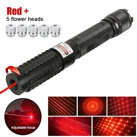 SIANA- 650Nm Adjustable Focus Red Laser Pointer Pen Visible Beam Dot Light W/ Battery