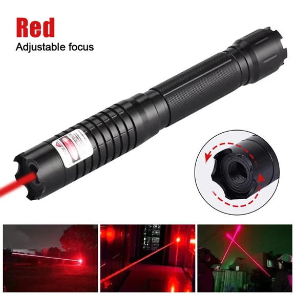 SIANA- 650Nm Red Laserpointer Pen Visible Beam Light Laser Light W/ 5 Laser Head
