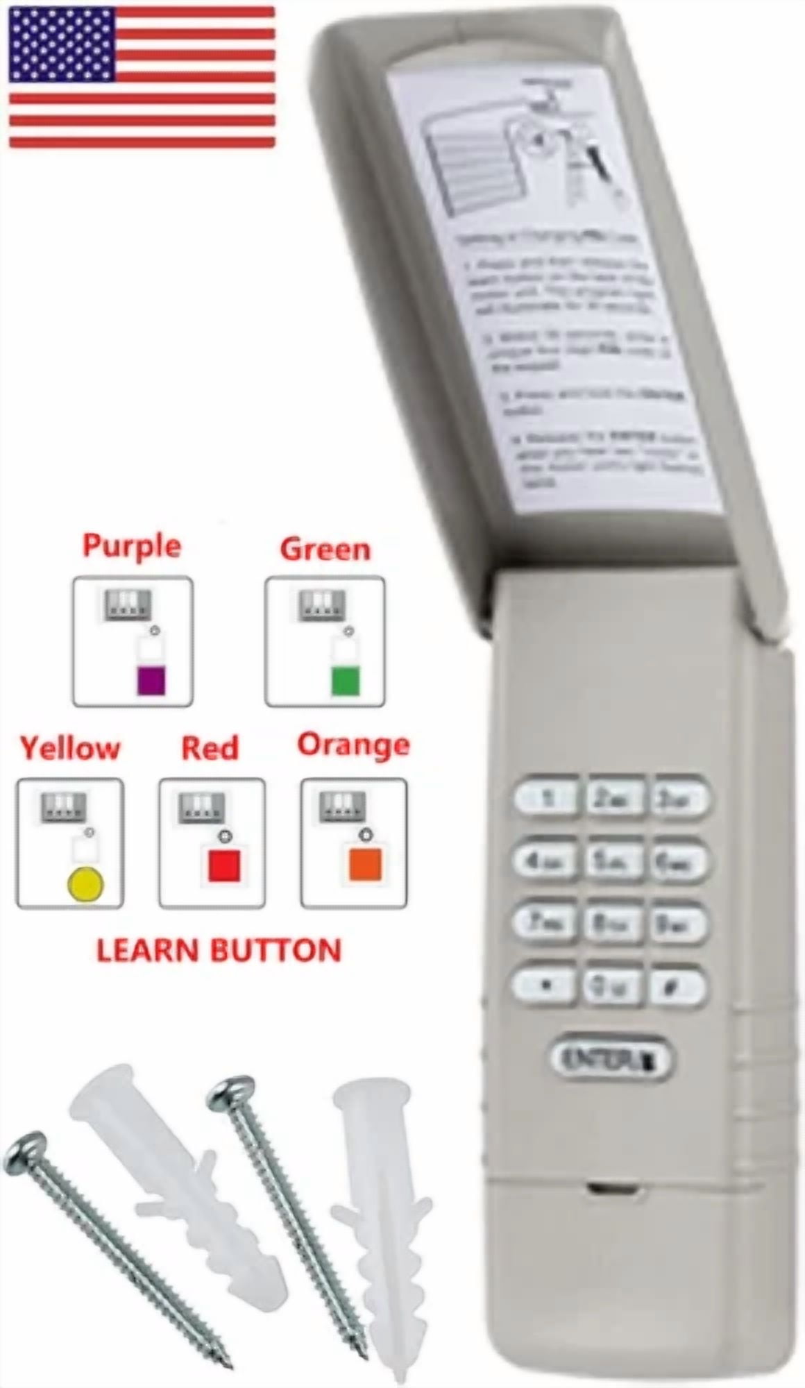 SIANA- 877Max 877Lm Garage Door Keypad Compatible For Liftmaster Garage ...