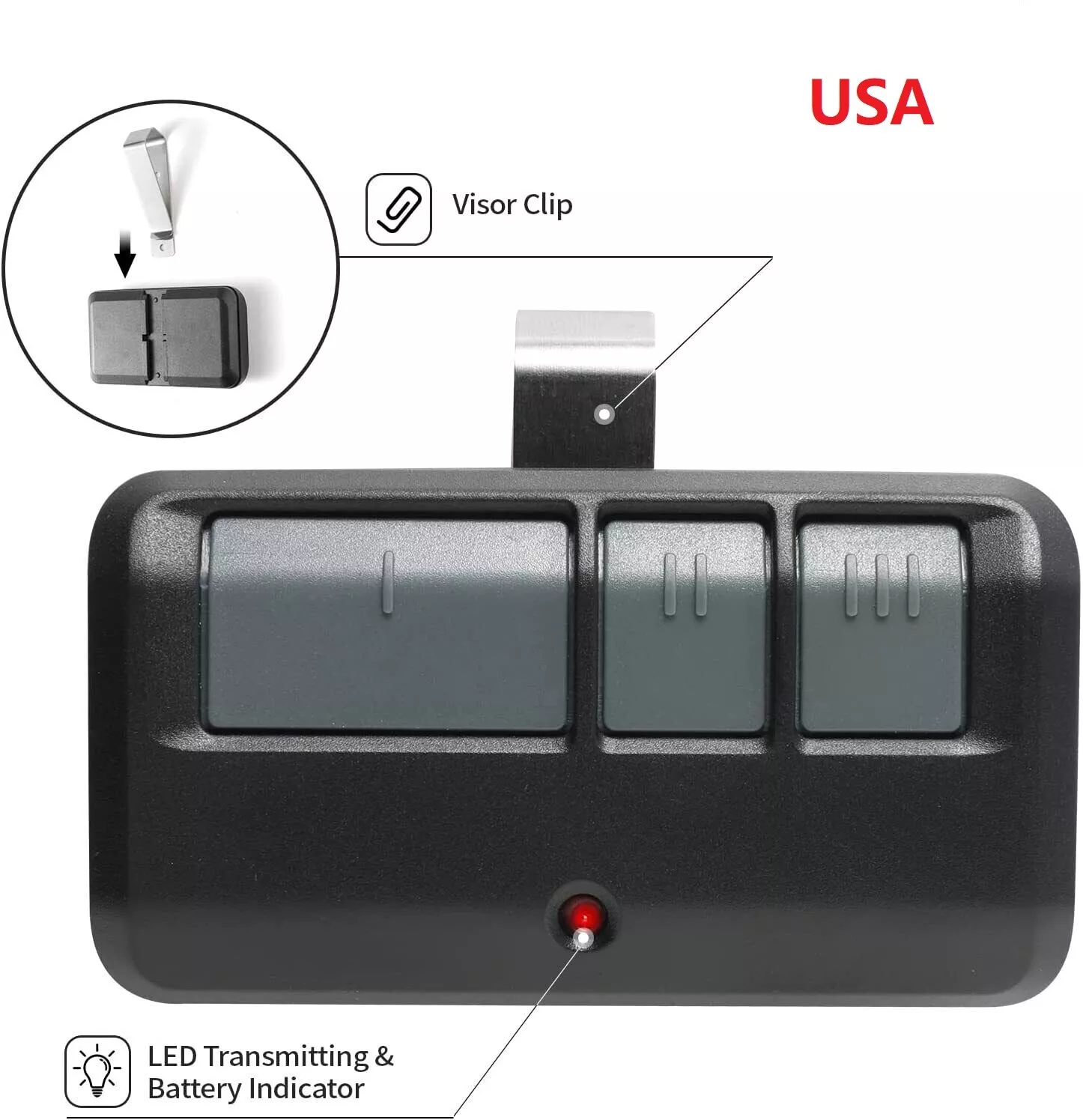 SIANA- 953Ev-P2 Garage Door Remote For Liftmaster Chamberlain 893Lm ...