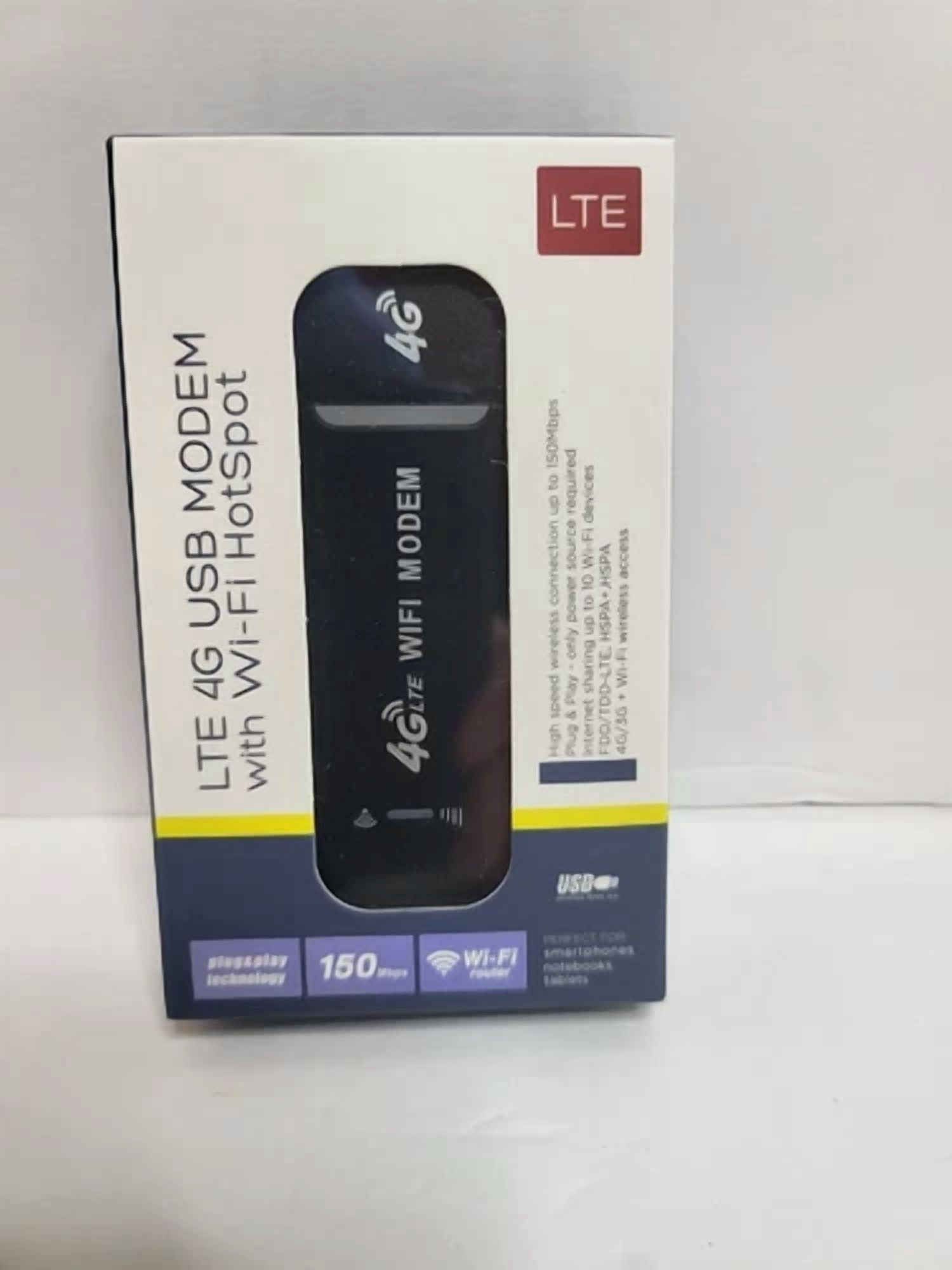 Plug Moden SIANA- Black Plug & Play Technology 150 Mps Lte 4G Usb Modem With Wi-Fi ...