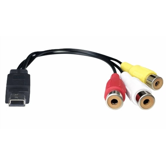SIANA- Composite Rca Video Audio To Mini Usb Input Or Output Adapter Cable