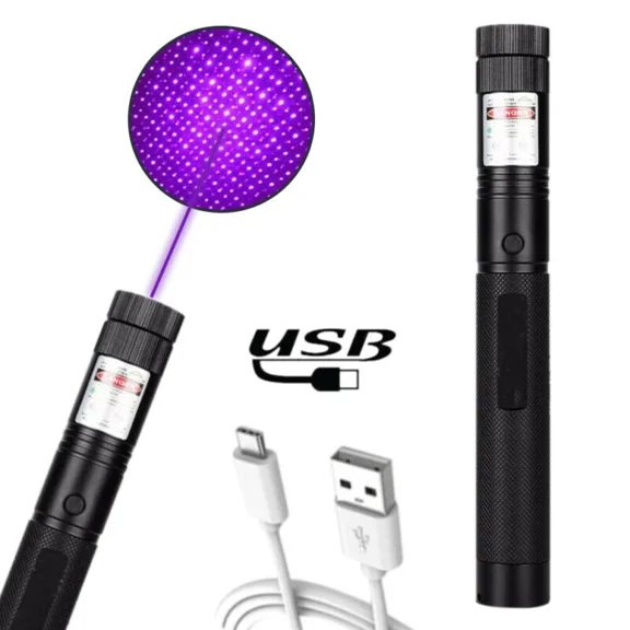 SIANA- Purple Laserpointer Pen 405Nm Beam Light Lazer Pen Usb Rechargeable Usa